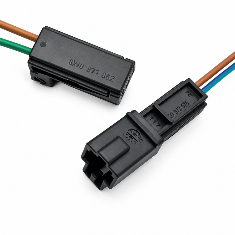 2 Pin Male & Female Pre-wired Connector Plug Set for Audi A4 8W B9 16-On 8W0971832 8W0972575 – BAG/68/2pin – image 3