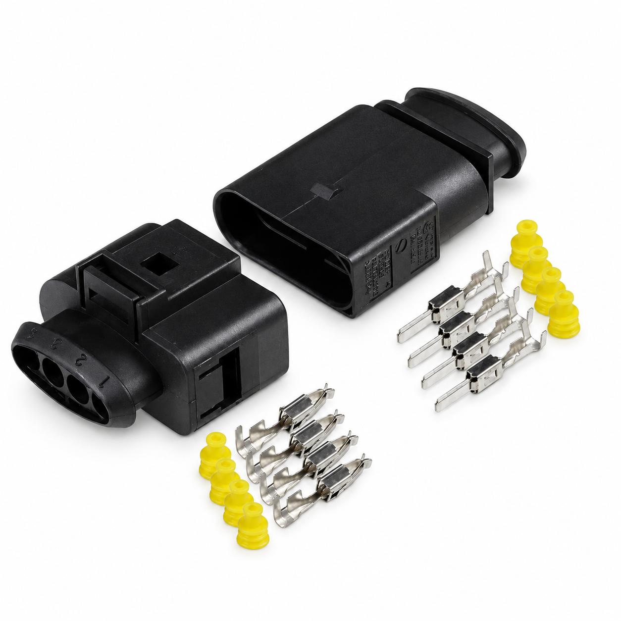 4 Pin Ignition Connector Male Female 1J0973824 & 1J0973724 For VW Audi Skoda