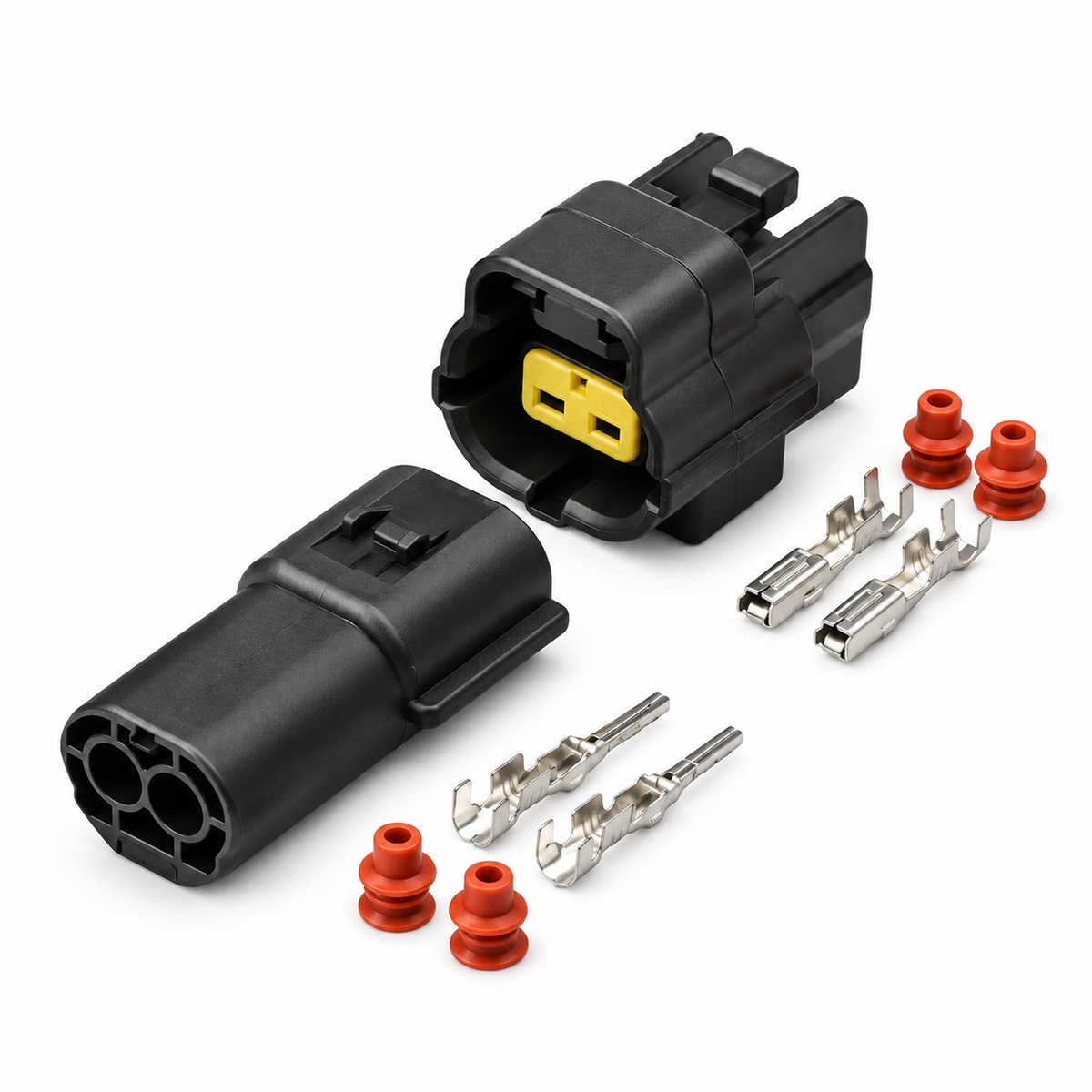 2 Pin Male & Female Connector Set 174352-2 174354-2 For Mazda RX7 FD Intake Air Temp Sensor Plug – BAG/97/MnFset – image 3