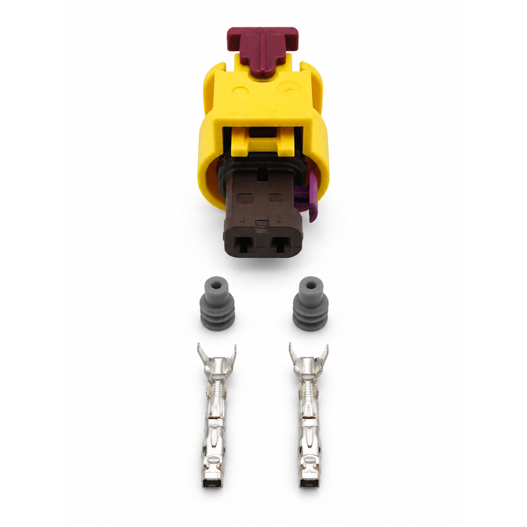 2 Pin 1.2mm Yellow Sealed Connector Kit 5K0973323 For VW Airbag Sensor – BIN/D8.R/2pin – image 1