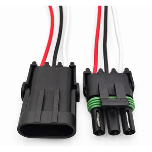 Assembled Delphi Weather Pack 3 Pin Sealed Prewired Connector Kit Male & Female – BIN E8.Y/M+F – image 2