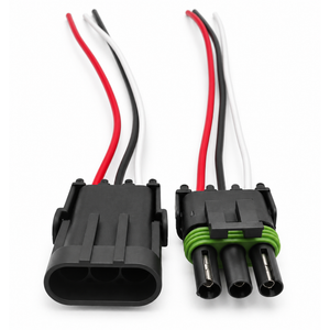 Assembled Delphi Weather Pack 3 Pin Sealed Prewired Connector Kit Male & Female – BIN E8.Y/M+F – image 4