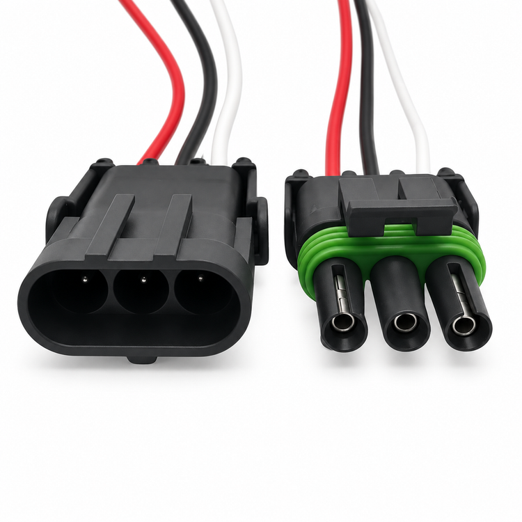 Assembled Delphi Weather Pack 3 Pin Sealed Prewired Connector Kit Male & Female – BIN E8.Y/M+F – image 15