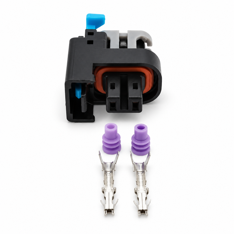 2 Pin Connector Electrical Sensor Connector and Pins for Delphi Injectors 15326181 – BIN/H8.R – image 1