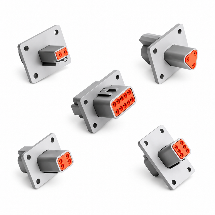 For Deutsch DT Series 2/3/4/6/8/12 Pin Way Panel Flange Mount Connector Plug – BIN/L1.Y/PAN/DEU/2-PIN – image 7