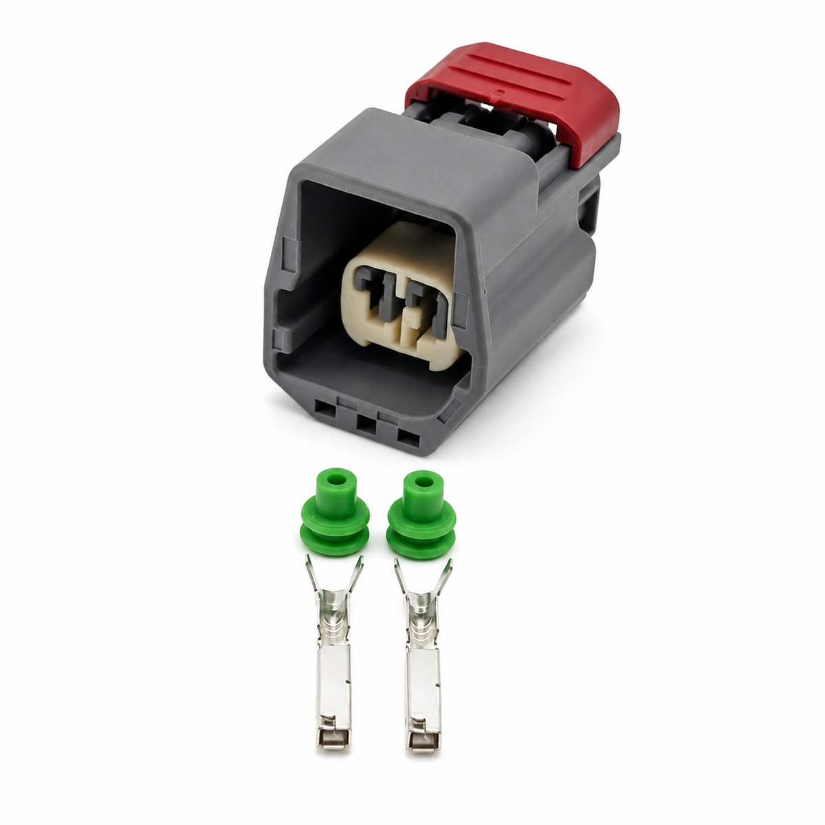 2 Pin Female connector and terminals OE 7282-5558-10 7283-5558-10 – BIN/i1.0 – image 1