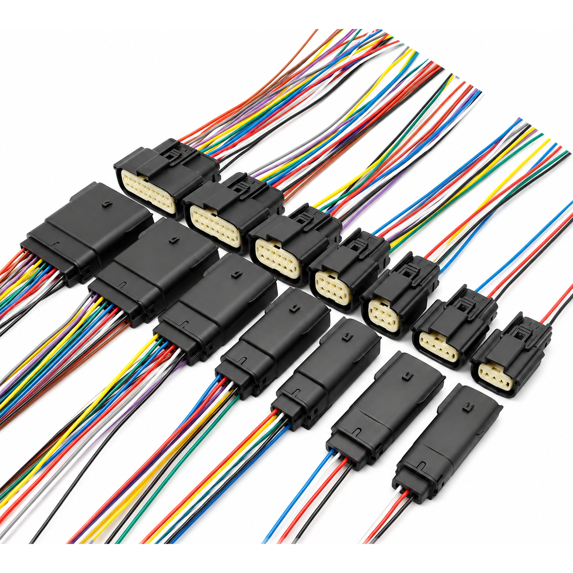 Molex MX150 Connector Kit Male & Female Prewired 3 4 6 8 12 16 Pin Motorcycle Automotive – BLU-01/3pinMolexPre/M+F – image 1