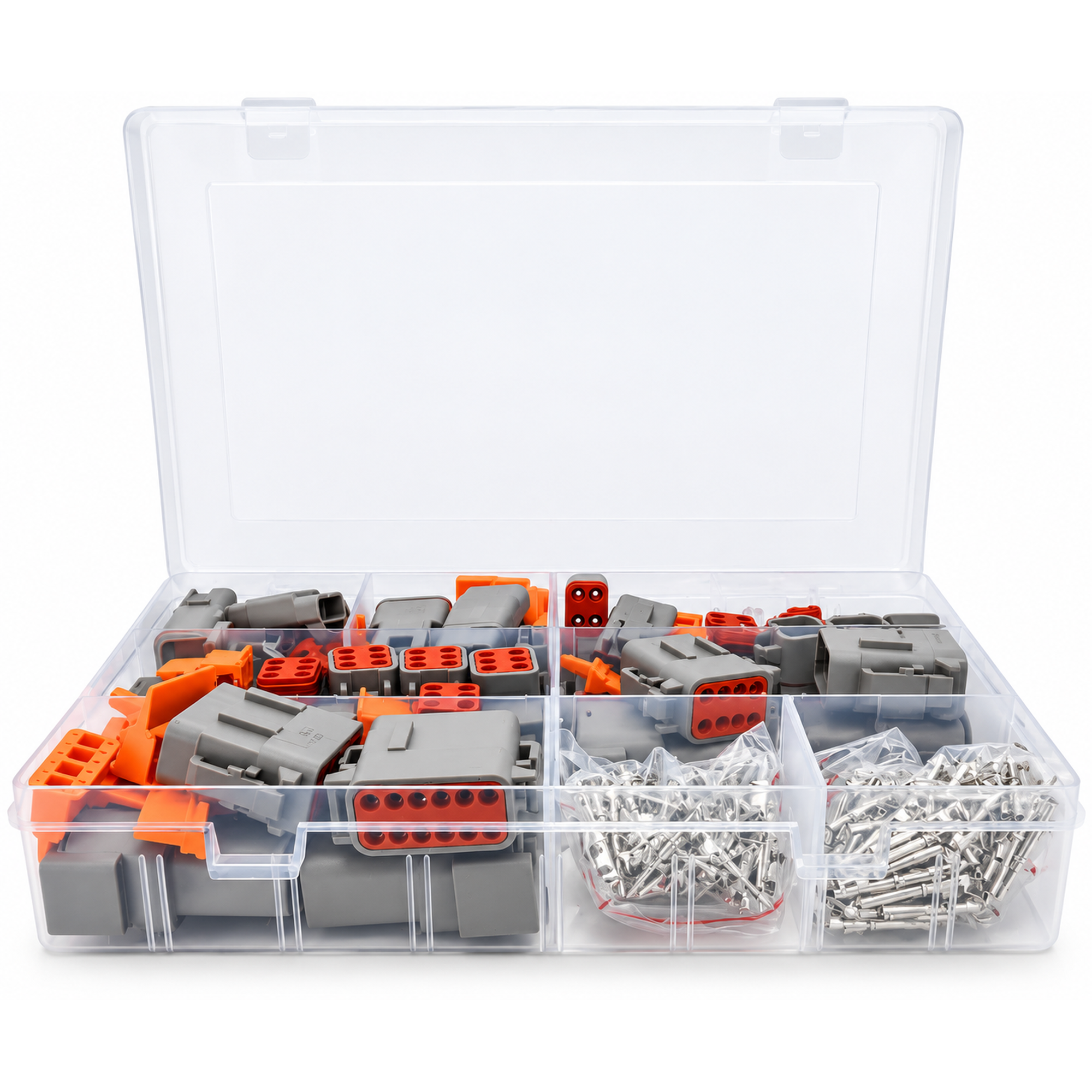 32pcs Deutsch DTM Connector Assortment Box - Male & Female Connector Sets with Pins & Inserts | 12, – BLUE-32DTM – image 2