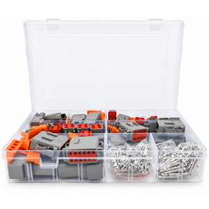 32pcs Deutsch DTM Connector Assortment Box - Male & Female Connector Sets with Pins & Inserts | 12, – BLUE-32DTM – image 2