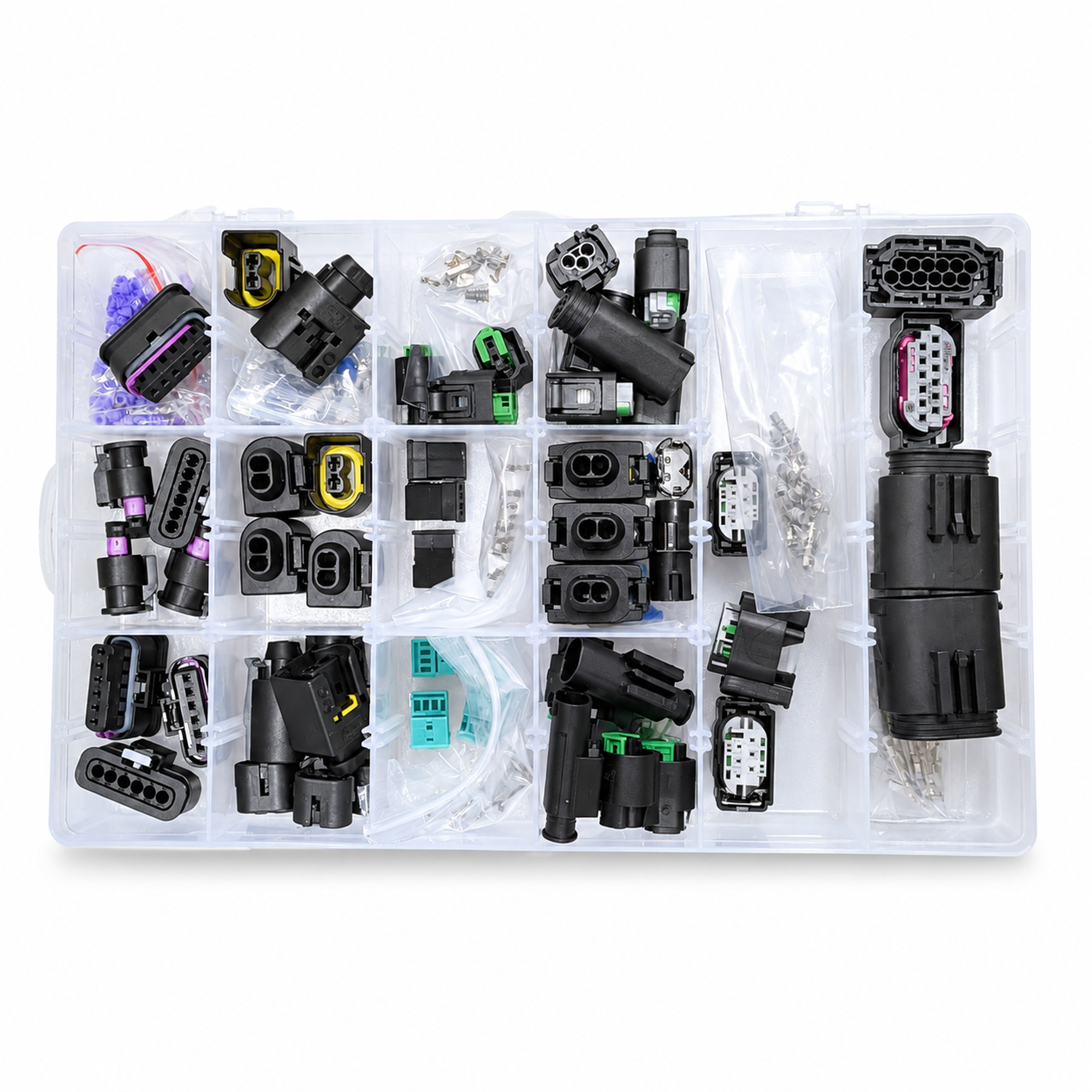 47pc Connector Plug Assortment Kit for BMW & Mercedes-Benz with Terminals & Seals – BMW-MERC-KIT – image 1