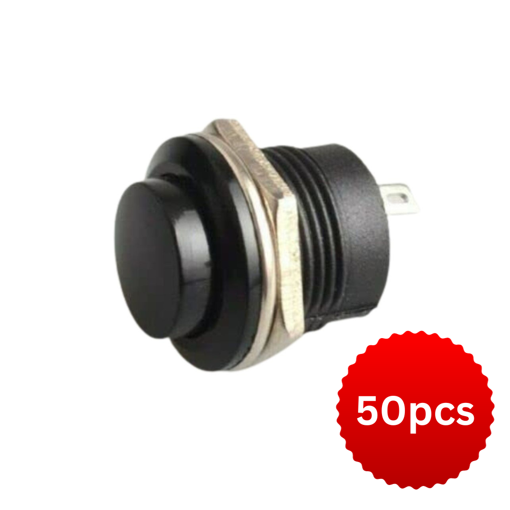 50PCS LOT Black Momentary Push Button Switch – 12v 5A Screen Wash Horn Kit/Classic Car