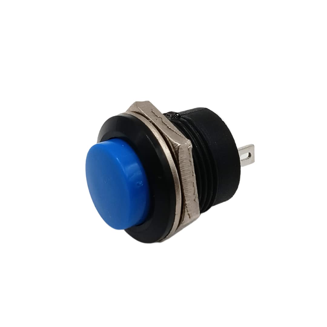 Blue Momentary Push Button Switch 12v 5A Screen Wash Horn Kit/Classic Car