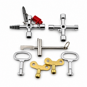 7pcs Utility Key Set, Triangle Spanner Key, 4-Way Multi-Functional Tool Wrench for Electric, Water & Gas – C026 – image 2