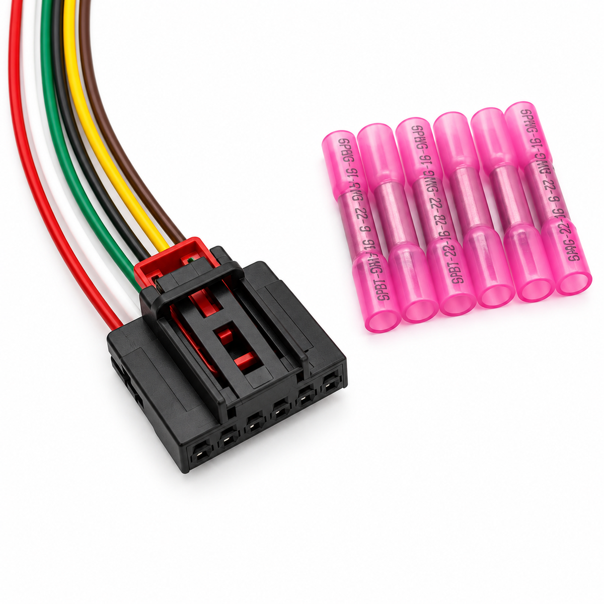 6 Pin Repair Kit For Seat Mii VW Up Skoda Citigo #A7 - Unwired Kit With Terminals Seals - 6P – C043 – image 1