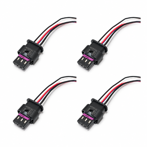 4Pcs 3 PIN PDC Parking Sensor Prewired Connector Fits VW Audi Skoda 4F0973703