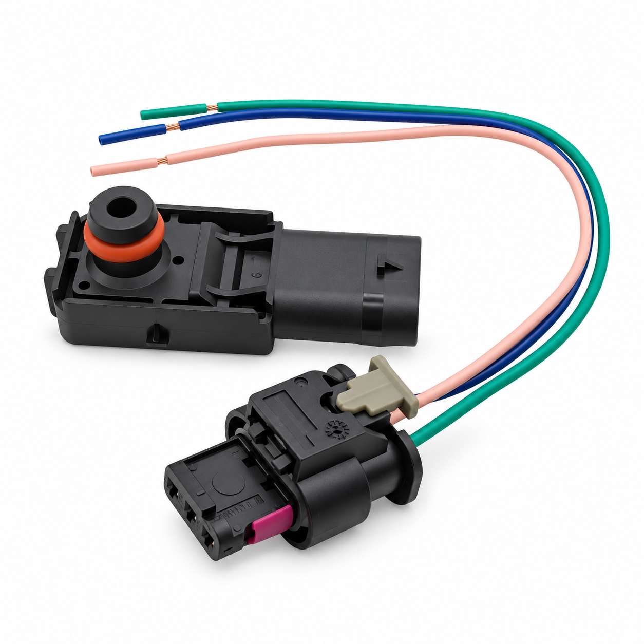 3 Pin MAP Brake Booster Pressure Sensor & Connector for Audi A1 3 4 5 6 7 8, Q5 8 & TT TTV10721500