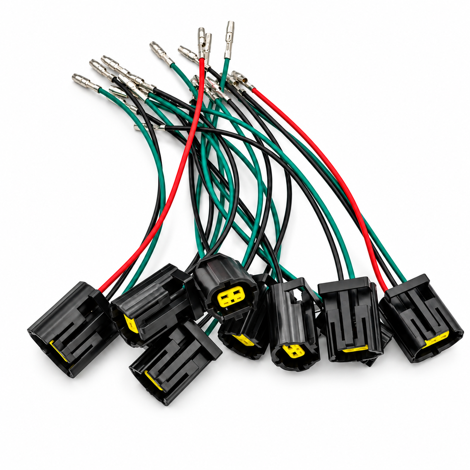8x EV6 EV14 Uscar For 8x EV6 EV14 Uscar Injector Pigtail - Bosch PL-INJ001WL - Prewired 15cm 18AWG - OE – C263 – image 1