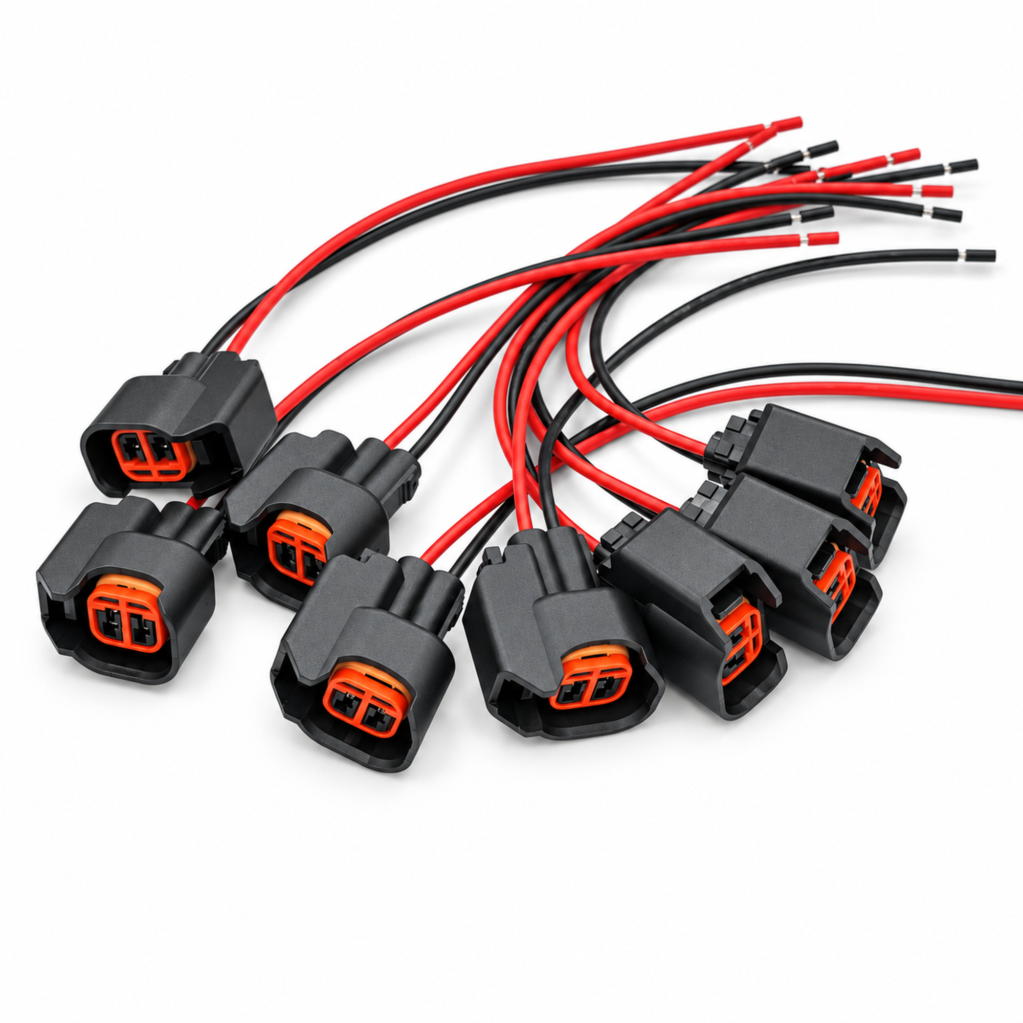 8x EV6 EV14 Uscar For 8x EV6 EV14 Uscar Injector Pigtail - Bosch PL-INJ001WL - Prewired 15cm 18AWG - OE – C263 – image 2