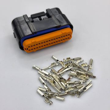 34 Pin Connector Plug For 34 Pin Ecu and Honda Suzuki Yamaha Kawasaki Models - Unwired Kit With Terminals Seals