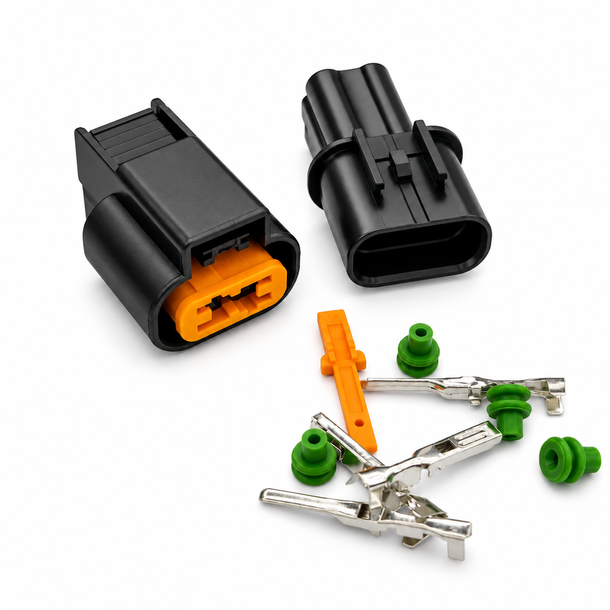 2 Pin Connector Plug For Hyundai-kia - Unwired Kit With Terminals Seals - OE PB625-02027 PB621-02020 – C347 – image 1