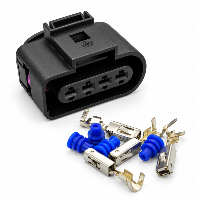 4 Pin Connector Plug For VW Audi A4 A6 Q5 Q7 Golf Passat Bora 2.5 - Unwired with Terminals & Seals - OE – C368 – image 2