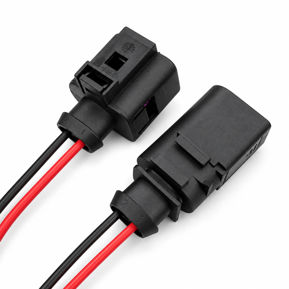 2 Pin Connector Plug For VW Audi - Prewired 15cm 18AWG - OE 1J0973722 / 8D0973822 – C371 – image 2