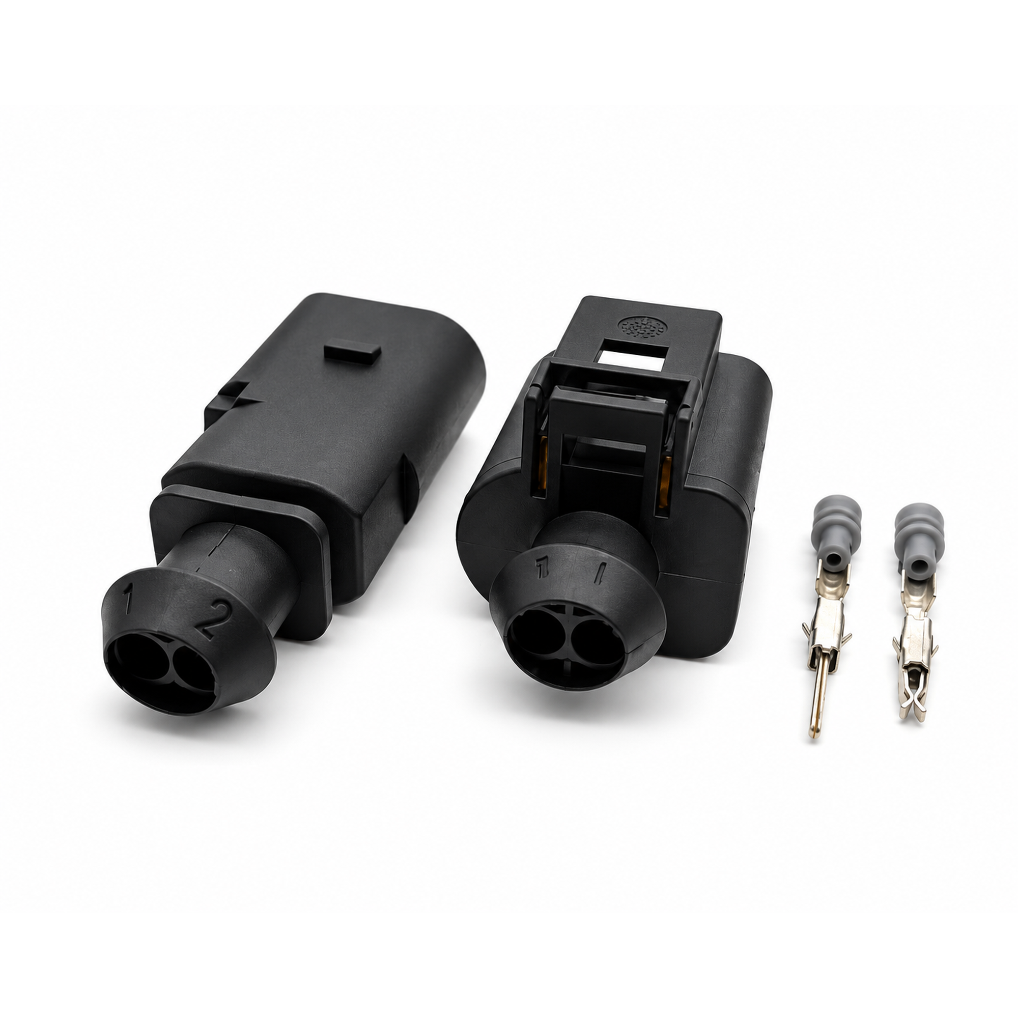 2 Pin Male & Female Connector Sensor Plug Kit 1J0973802 1J0973702 For VW AUDI – C4//BAK01+Z17 – image 1