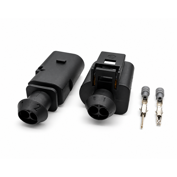 2 Pin Male & Female Connector Sensor Plug Kit 1J0973802 1J0973702 For VW AUDI – C4//BAK01+Z17 – image 1
