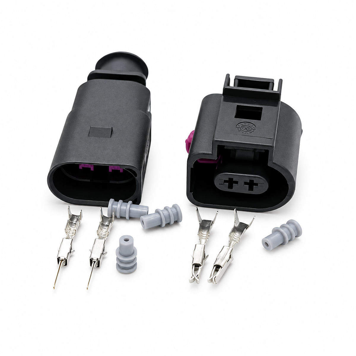 2 Pin Male & Female Connector Sensor Plug Kit 1J0973802 1J0973702 For VW AUDI – C4//BAK01+Z17 – image 6