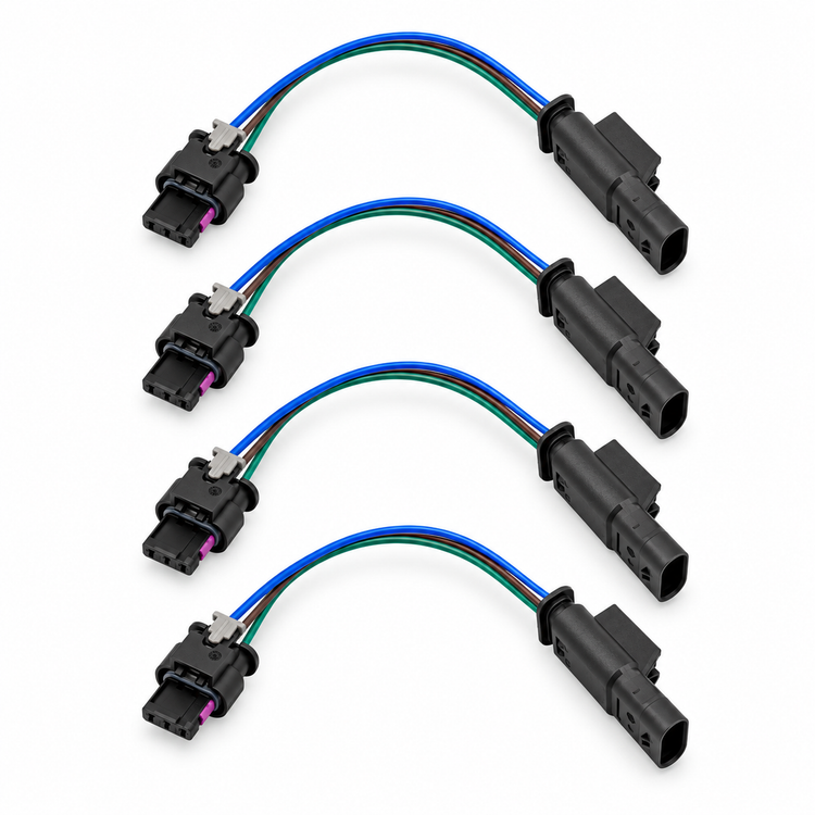 4pcs 3 Pin Parking Sensor Extension Connector Plug Pigtail for Range Rover VW Ford – C477/4PCS-3PIN – image 1