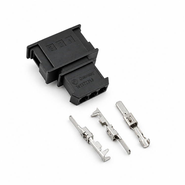 3 Pin Male 2.8mm Unsealed Connector Housing Unwired Kit - VW Audi Seat Skoda VAG 191972713 – C479/3pinUnwired – image 3
