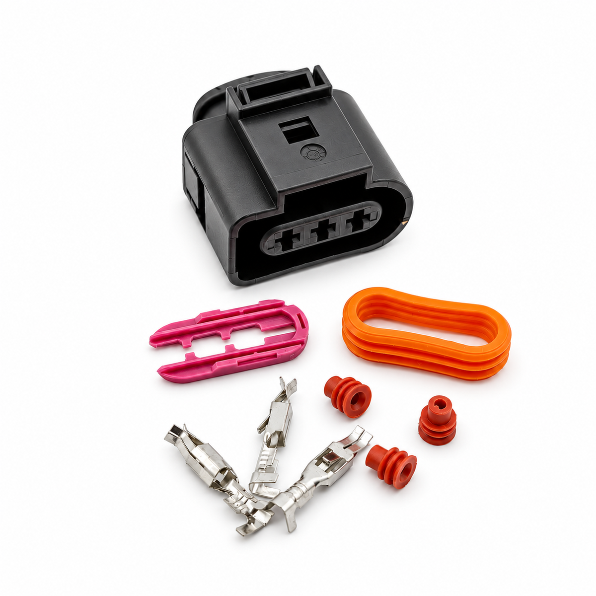 3 Pin Female Waterproof Connector Plug Unwired Kit - VW Audi Seat Skoda 1J0973723 1717696-1 – C483/3pinUnwired – image 1