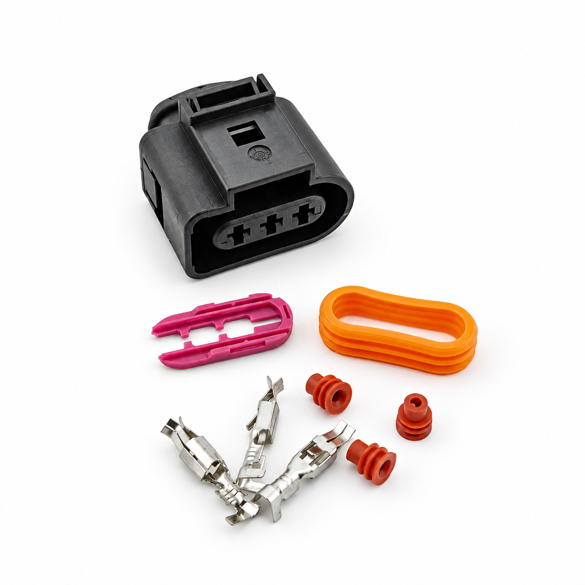 3 Pin Female Waterproof Connector Plug Unwired Kit - VW Audi Seat Skoda 1J0973723 1717696-1 – C483/3pinUnwired – image 2