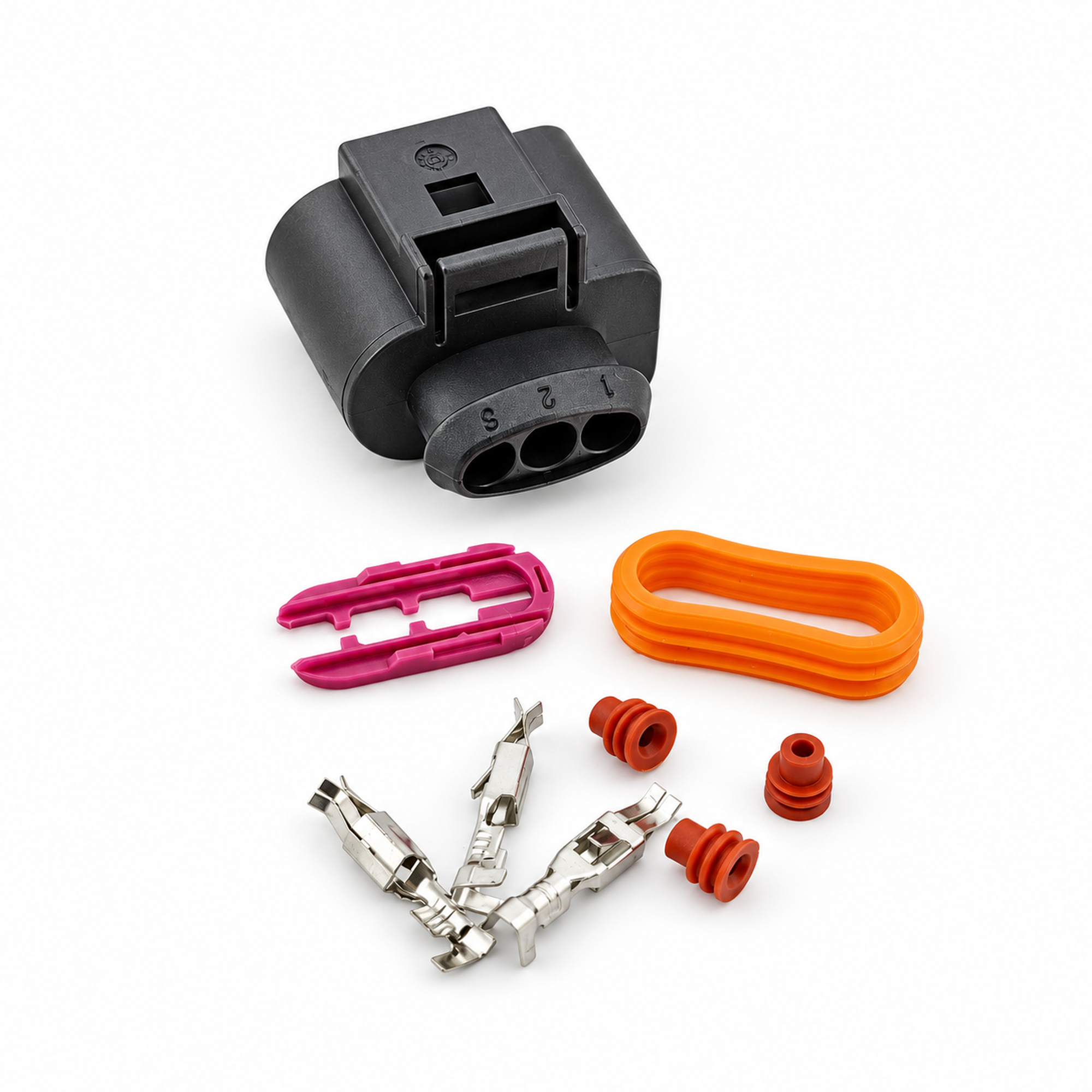 3 Pin Female Waterproof Connector Plug Unwired Kit - VW Audi Seat Skoda 1J0973723 1717696-1 – C483/3pinUnwired – image 3