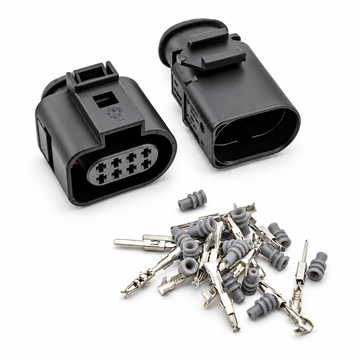 8 Pin Male & Female Connector Plug Pair Unwired Kit - VW Audi Radar Gearbox 1J0973714 1J0973814 – C486/8pinUnwired – image 1