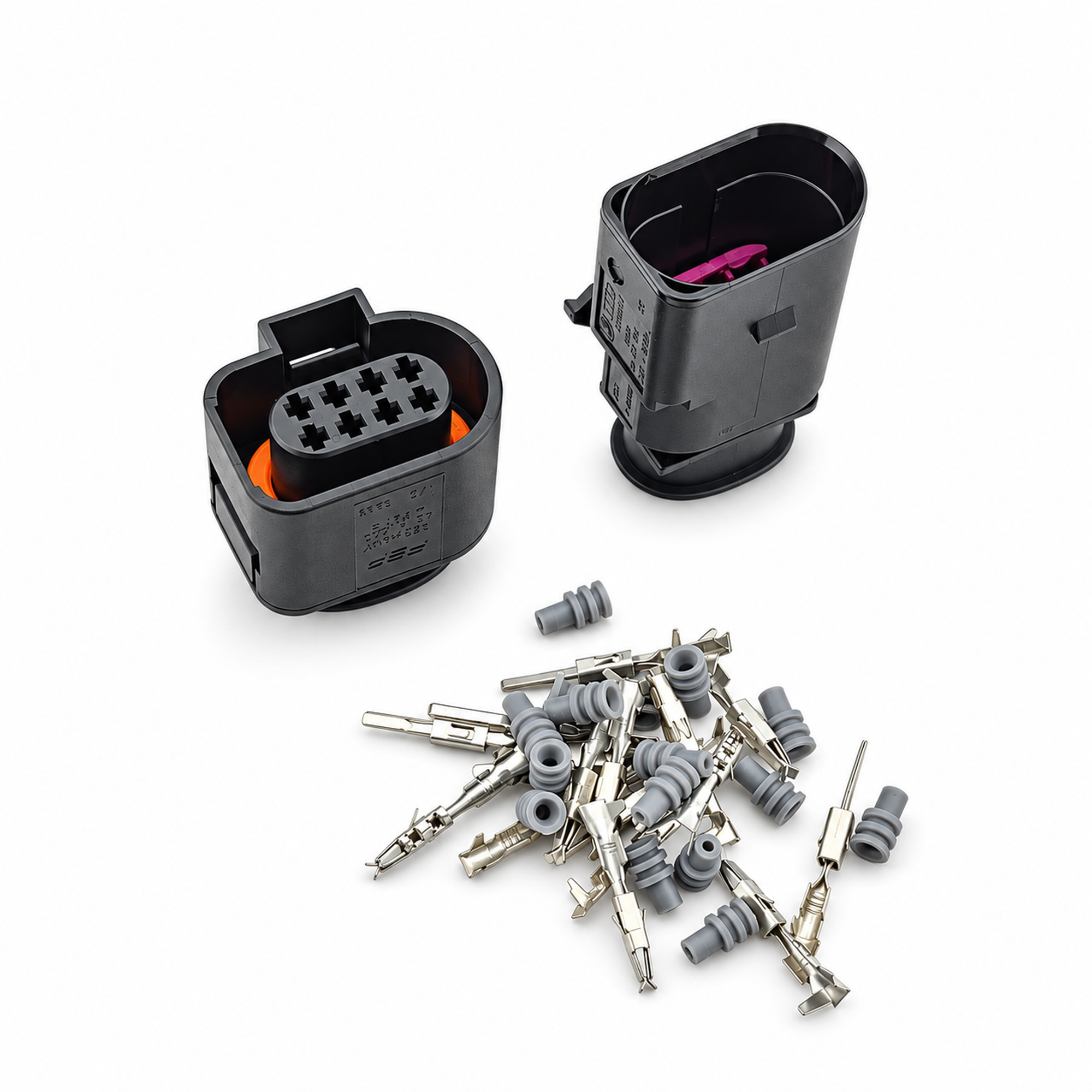8 Pin Male & Female Connector Plug Pair Unwired Kit - VW Audi Radar Gearbox 1J0973714 1J0973814 – C486/8pinUnwired – image 4
