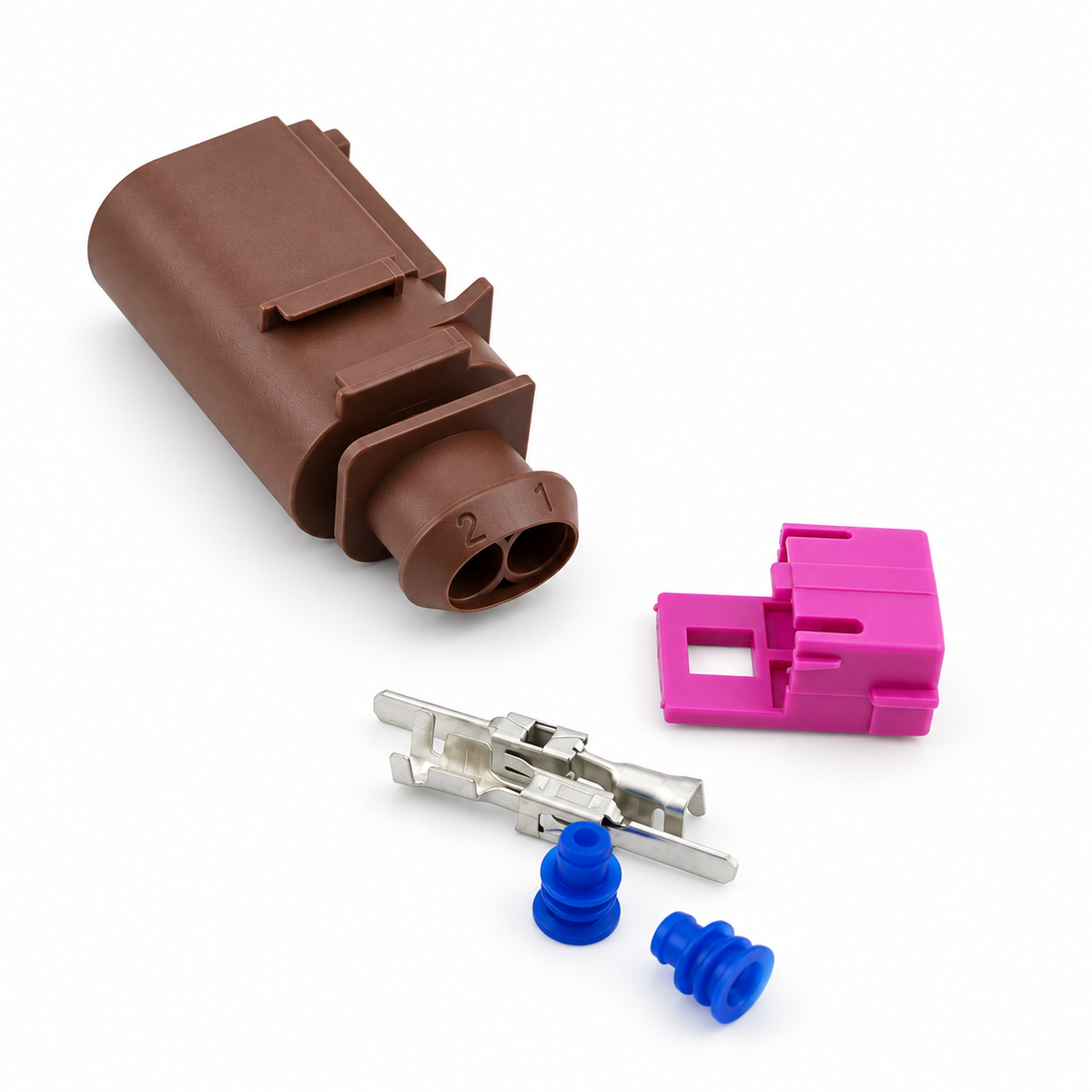 2 Pin EPB Electronic Handbrake Caliper Motor Connector Plug Unwired Kit - VW Audi 1J0973722A – C487/2pinUnwired – image 4