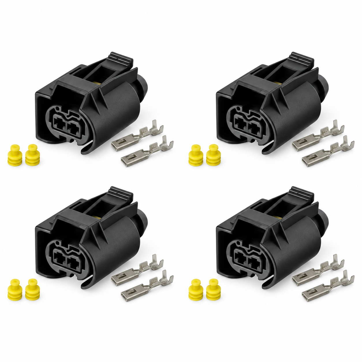 4pcs for Mercedes CDI Diesel Bosch Fuel Injector 2 Pin Connector Plug OM646 VITO Viano W639