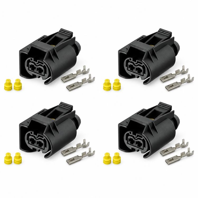 4pcs for Mercedes CDI Diesel Bosch Fuel Injector 2 Pin Connector Plug OM646 VITO Viano W639