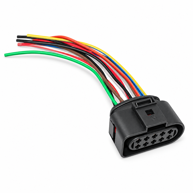 Halogen Headlight Front Lamp Connector 10 Pin Fit For Audi VW Skoda 1J0973735 – #C8/cable.c8f – image 5