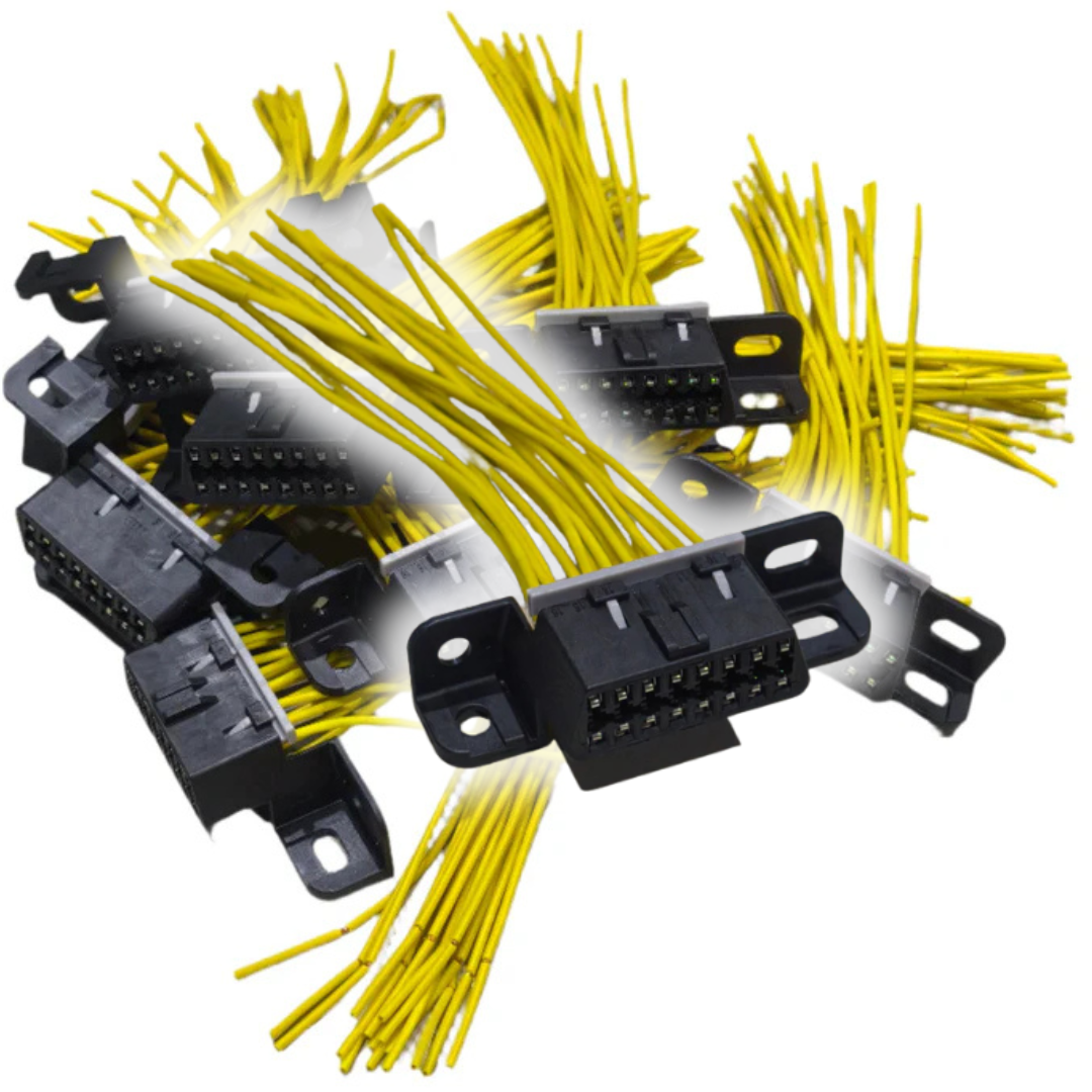 Pack of 10 OBD2 Under Dash Mount Socket 16 Pin Prewired Connectors