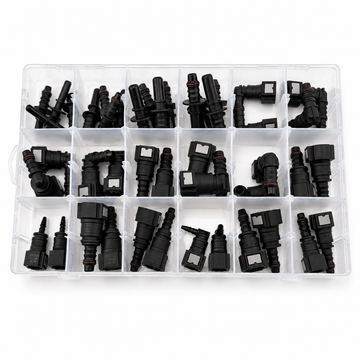 44pc Fuel Line Quick Connector Kit 6.3-9.89mm Male Female Hose Fittings Set