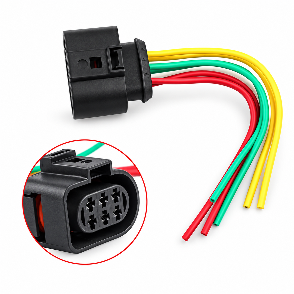 Tail Light 6 Pin Connector Plug Socket Wiring Loom Repair For Audi A3 8P A4 B7 TT 1J0973733 – D1/Cable.s38 – image 1