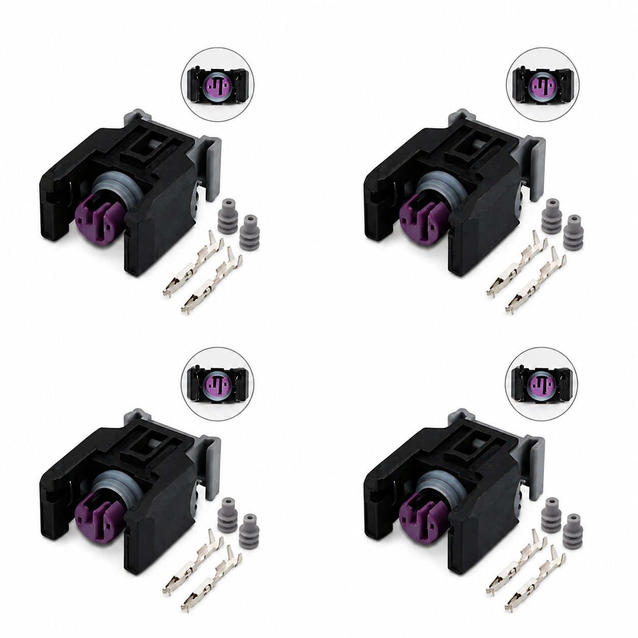 2 Pin 4pcs For Delphi Diesel Injector Connector Plugs Repair Fits Mercedes Sprinter