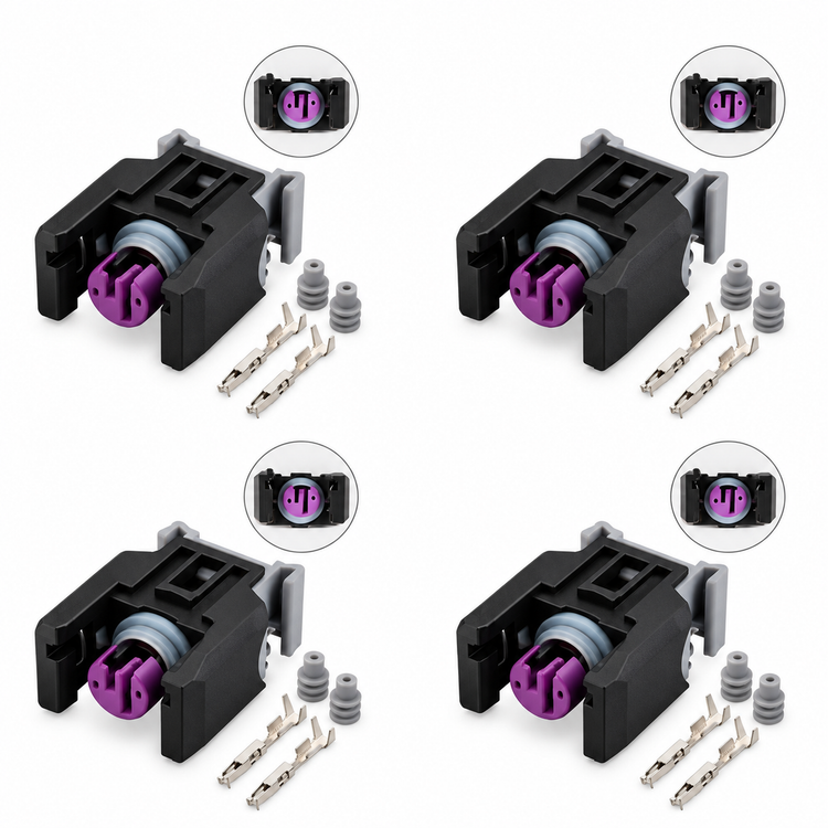 2 Pin 4pcs For Delphi Diesel Injector Connector Plugs Repair Fits Mercedes Sprinter – *D29/4pcs.connectors – image 1