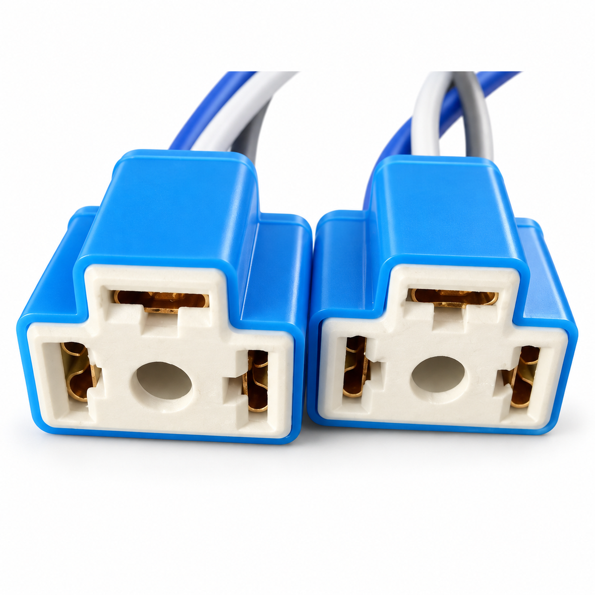 2pcs 9003 HB2 H4 Female Ceramic Car Headlight Bulb Lamp 3 Pin Connector Plug Socket H4/9003 – D31/2pcs.cables – image 3