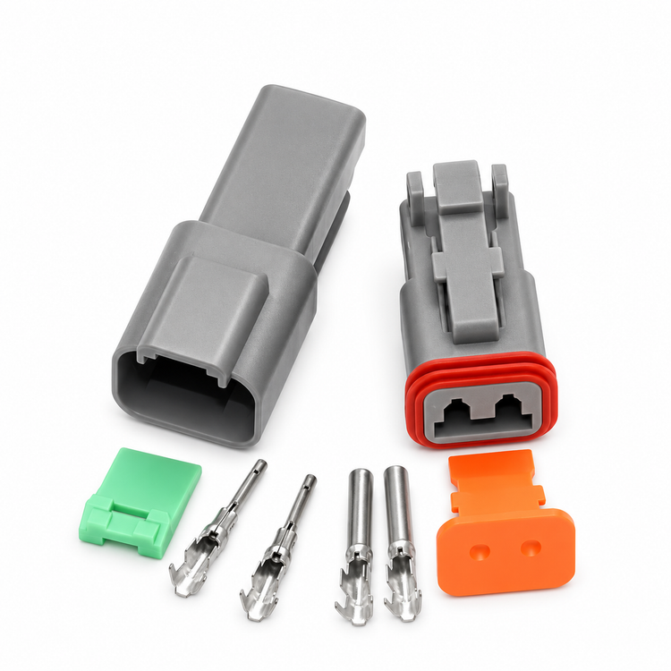 Fits Deutsch DT Series Multi Plug Waterproof Connector 2 3 4 6 8 12 Way Pin Kit – D35/DEU/2pinM+F/UNWIRED – image 1