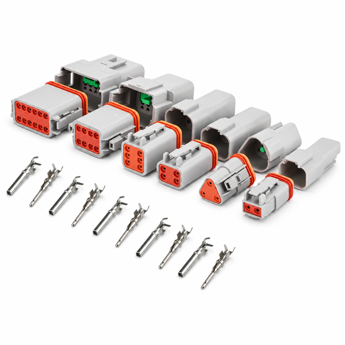 Fits Deutsch DT Series Multi Plug Waterproof Connector 2 3 4 6 8 12 Way Pin Kit – D35/DEU/2pinM+F/UNWIRED – image 7