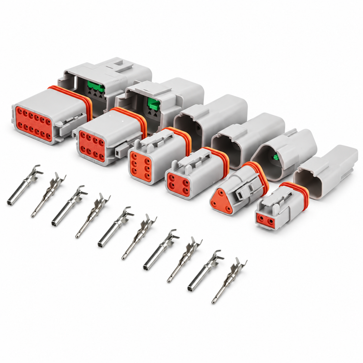 Fits Deutsch DT Series Multi Plug Waterproof Connector 2 3 4 6 8 12 Way Pin Kit – D35/DEU/2pinM+F/UNWIRED – image 7
