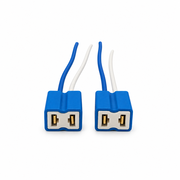 2 Pin Pair of H7 Ceramic Headlight Fog Light Bulb Connector Holder Plugs – D38/2x/H485 – image 1